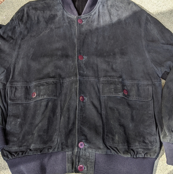 Vintage Men Button Down Black Jacket Coat - Picture 6 of 7